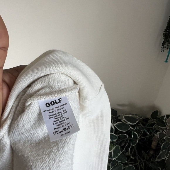 GOLF WANG Rigmarole Hoodie Cream White Red Embroidered Men’s Size Medium - Picture 9 of 11